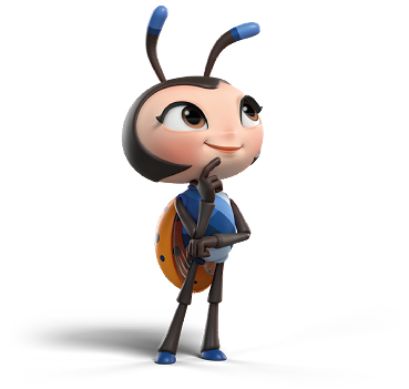 Capzinha pensativa com mão no queixo sobre X da CAIXA