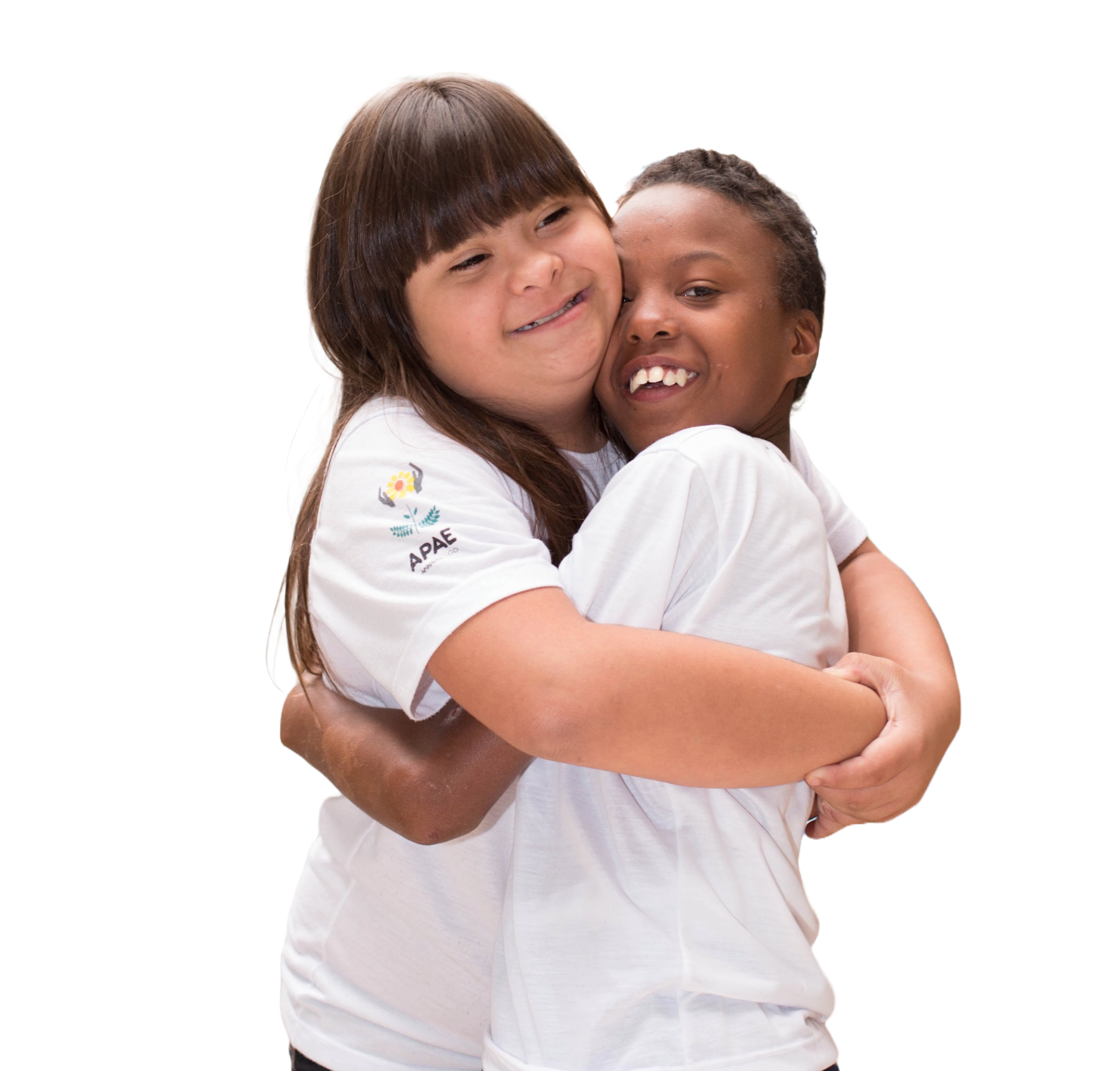 Menina feliz fazendo um gesto com a mão