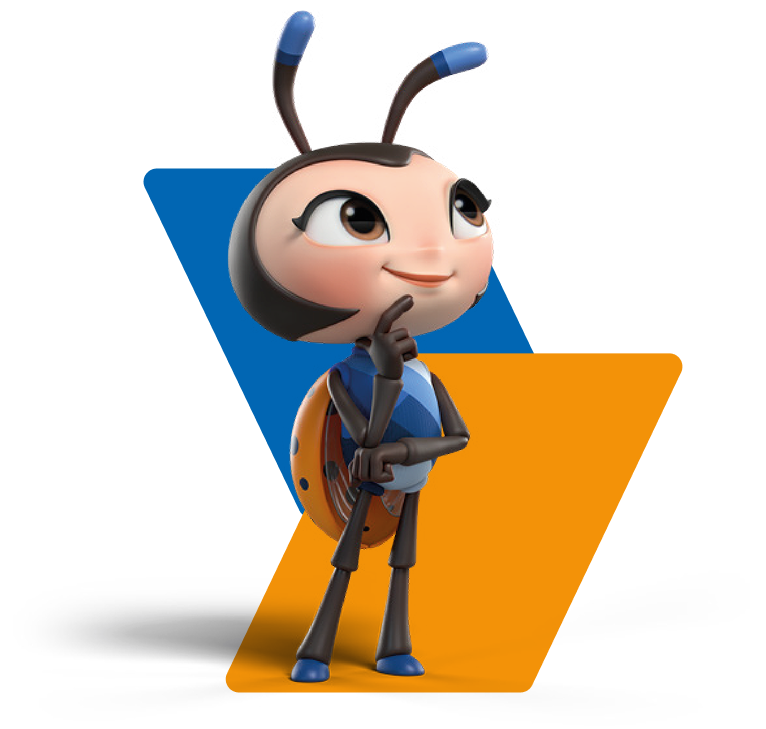 Capzinha sobre o X da Caixa pensando/analisando